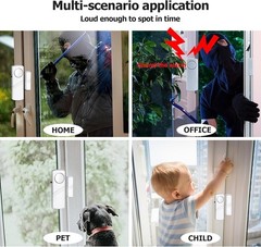 Durable 90dB Wireless Security Alarms – Perfect for Home, Office, Kids’ Safety