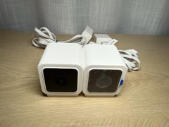 Wyze Cam v3 2-Pack White Wi-Fi Surveillance Dog Cameras With Chargers WYZEC3