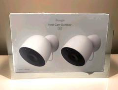 Google Nest Outdoor Smart Security Camera (Wired, 2nd Gen) 2-Pack – Snow