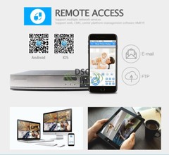 8 Channel NVR with 8 Port PoE, H.265 / H.264 Support IP Up to 4MP, XMEYE APP