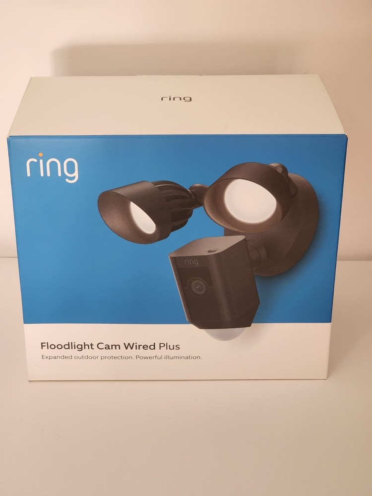 🔥OEM🔥Ring Floodlight Cam Wired Plus 1080p Outdoor WiFi Camera NightVision BLK