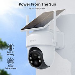 AOSU Solar Security Cameras Outdoor Wireless,4 Cam-Kit,2K Color Night Vision