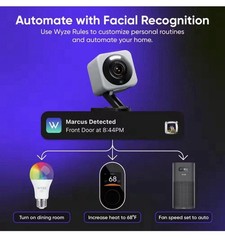 Lot Of 2 Cam v4 Wi-Fi 2.5K QHD Plug-In Smart Security Camera Night Vision A3