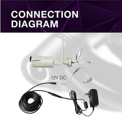 4 Packs 16.5ft Power Extension Cable for CCTV Home Security Camera System WiFi
