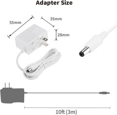 10FT/3M Replacement 9V Power Supply Compatible with TP Link Tapo Camera C100 C20