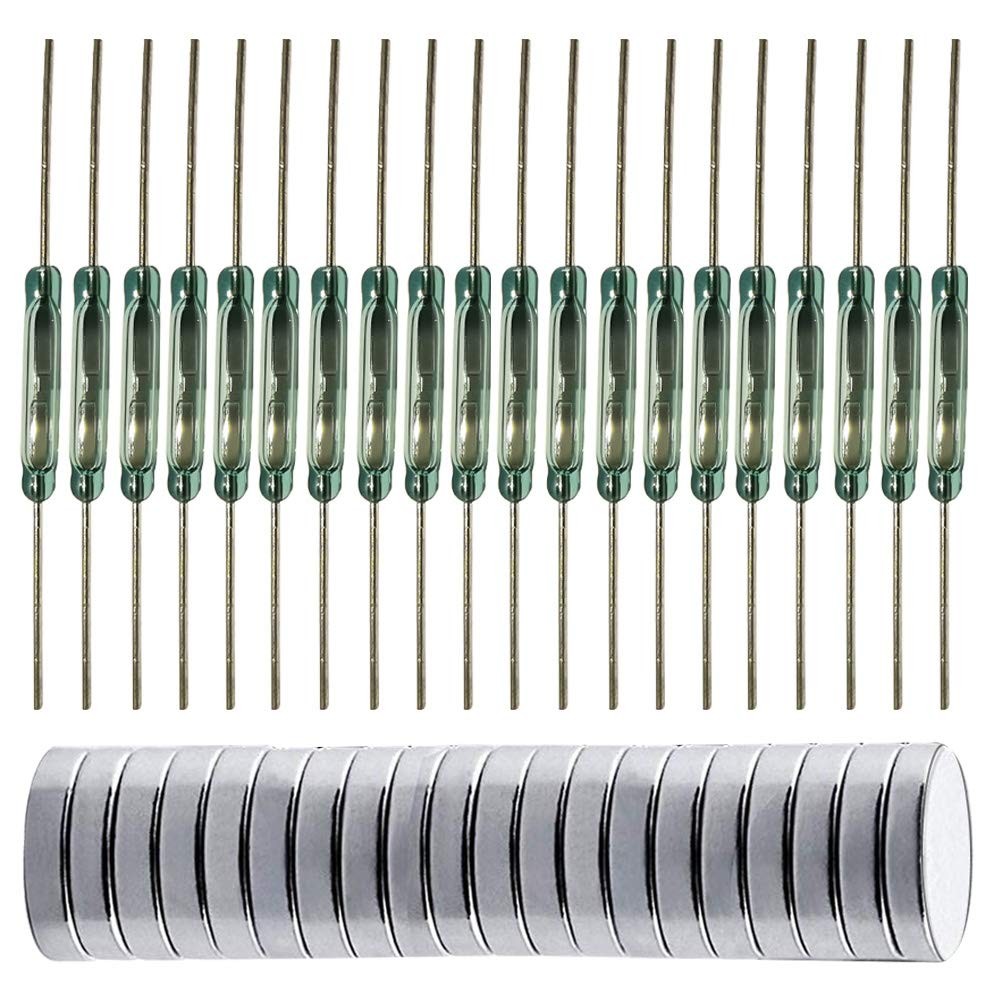 20pcs Glass Reed Switch Reed Contact Normally Open N/O Magnetic Induction Swi…