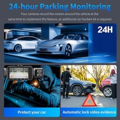 Mejor Camara De Seguridad FHD 1080P Para Carros De 360° Cámara De 4 Canales 64GB