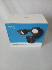 Ring Floodlight Cam Wired Plus Outdoor Wired Full HD Surveillance Camera – Black
