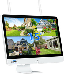 【No HDD】 15” LCD Wireless Wifi NVR 16 Channels Network Video Recorder, Built-In