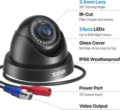 ZOSI 1080p HD Security Dome Camera Outdoor for Home Surveillance System IR-Cut