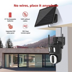 4G LTE Cam SD300 4K Cellular Wireless Security Camera Solar Powered + SIM Card