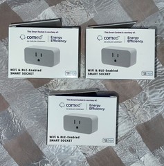 (3)Simply Conserve Wifi Bluetooth Smart Socket Alexa/Google SS-15A1-WiFi-BLE 15A