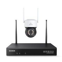 SANNCE 5MP 10CH NVR Wireless PT Security Camera System Color Night Two Way Audio