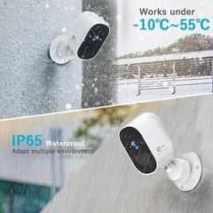 2PCS XVIM 4MP Wireless WiFi Security Camera 2K Outdoor Battery Powered Camera