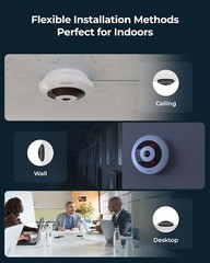 Reolink 6MP 360° Panoramic Fisheye PoE Camera Smart Human Detection 2-Way Audio