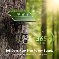 Camouflage 4G LTE Cellular Solar Powered Surveillance Security Camera for Home&O