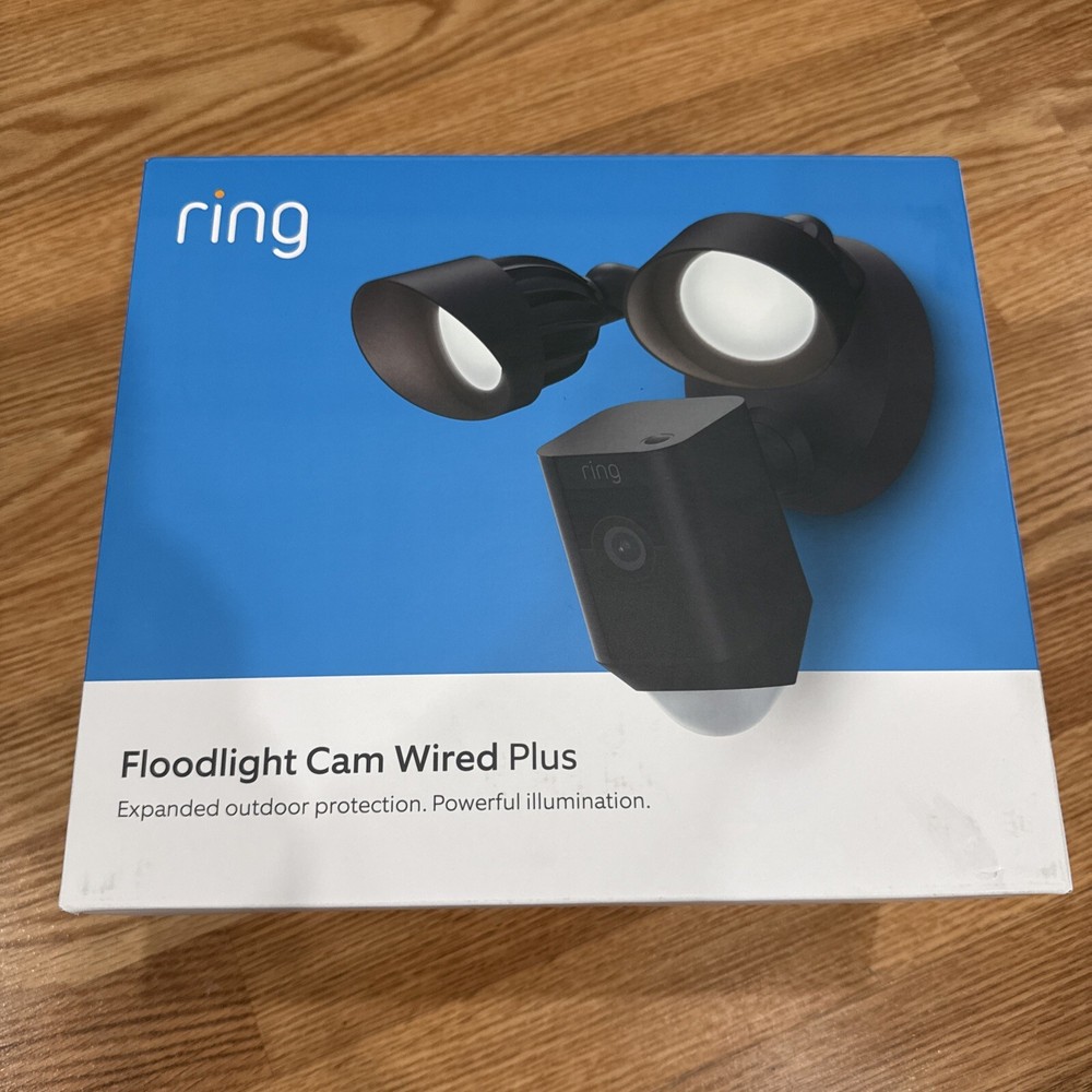 Ring Floodlight Cam Wired Plus 1080p Outdoor WiFi Camera Night Vision NEW Sealed