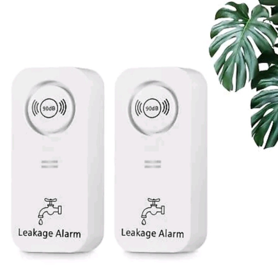 Water Leak Detector 2 Pack, 90dB Audio Water Leak Detectors for Home, Sensiti…