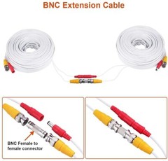 10ft CCTV Cable Security Camera Siamese Wire BNC DC Power Video White Black