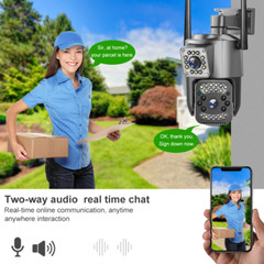 Outdoor Wireless WiFi IP Camera V380 Pro APP Control Dual Lens PTZ Security USA