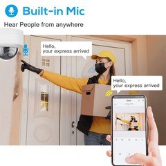 Vikylin 4K 8MP IR Dome CCTV Security IP Camera PoE Build in MIC Outdoor H.265+