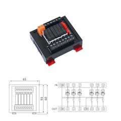 SK Series Relay Module PLC Amplifier DIN Rail Pluggable 4/6/8/10/12/16 Channel