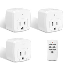 Remote Control Outlet with 100FT RF Signal, Wireless on off Switch Plug for Hous