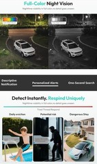 4Cam Kit 8MP Cameras Surveillance Exterieur No Monthly Fee 4K Color Night Vision