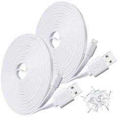 SCOVEE 2-Pack 10FT USB Power Extension Cable for Wyze Cam,Wyzecam Pan,Yi Home Ca