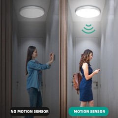 Motion Sensor Ceiling Light Wired – 12 Inch 12Inch, 12in Round