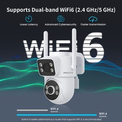 ARCCTV 4MP Security Camera Outdoor Wireless WiFi PTZ Home Dual Lens Camera Audio