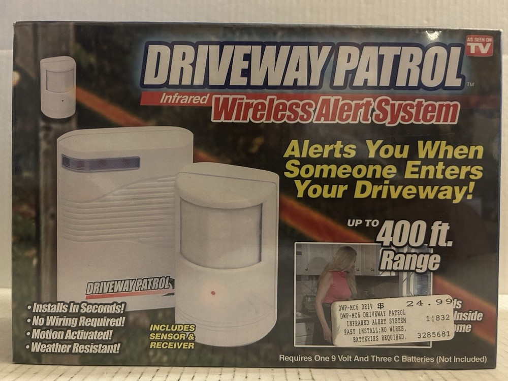 Driveway Patrol Infrared Wireless Alert System As Seen On TV – Sealed