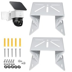 Corner Camera Mount Compatible with eufy SoloCam S340/E30/E42,eufy 4G LTE White