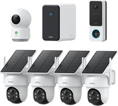 Aosu 3K Solar Security Camea Outdoor Wireless Kit System with 2K Video Doorbell