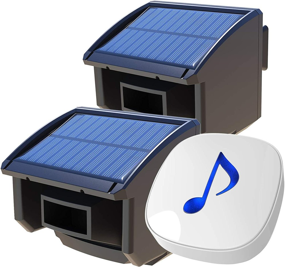 Htzsafe Solar Wireless Driveway Alarm System 1 receiver + 2 sensors