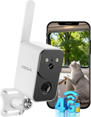 4G LTE Camaras Security Camera: 10000mAh Battery, No WiFi Need, Pan 180°, Motion
