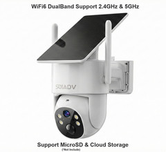DualBand Wireless Security System Solar Battery Powered Camera IP SD PTZ Outdoor