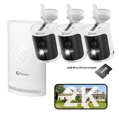 swann Wireless 2KSecurity Camera System 4MP 8CH NVR Two-Way Audio Recording