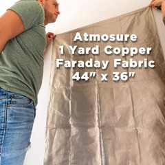 Premium Faraday Fabric & Tape – EMP & EMF Shield – 44″L x 36″W + 51″L x 1