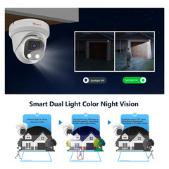 Anpviz 8MP/4K PoE IP Camera, AI Turret Security IP Camera Outdoor Indoor（2/4 PC)