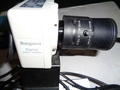 IKEGAMI B/W CCTV SUPER CUBE CAMERA MODEL ICD-49 W FUJINON DN LENS W ACCESSORIES