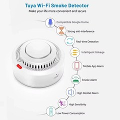 Tuya Smart WiFi Smoke Sensor Fire Protection 85dB Sound Security System Controlt