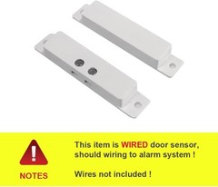 10 Sets Wired Door & Window Alarm Magnetic Contact Sensors with Adhesive Tape