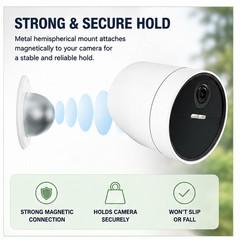 Magnetic Wall Mount for SimpliSafe Wireless Outdoor Camera Metal Holder