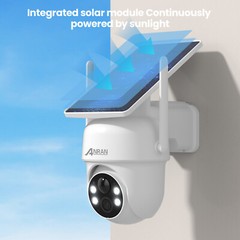 ANRAN Solar Security Cameras System Wireless Outdoor Battery Powered WiFi Camera