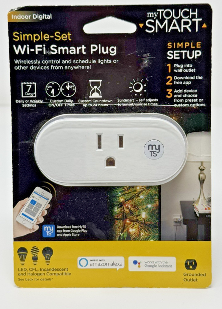 My Touch Smart Wi-Fi Smart Plug Wireless Control Custom Timer Indoor Digital