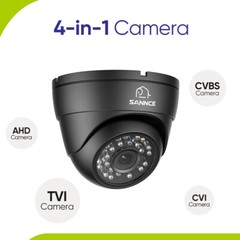 SANNCE Full HD 1080P Outdoor CCTV Security Camera Dome 2MP Video IR Night Vision
