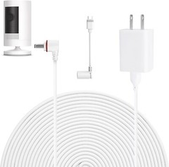 25FT Power Cord and Adapter Compatible with Ring Spotlight Cam Plus/Pro(Battery)