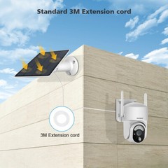 4G Solar Powered 128GB Security PTZ Ultra HD 2K 5MP Home Outdoor Camera S50-4G