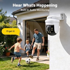 ANNKE 5MP 3K Lite 8CH DVR 350° Pan&Tilt 1080P Video CCTV Security Camera System